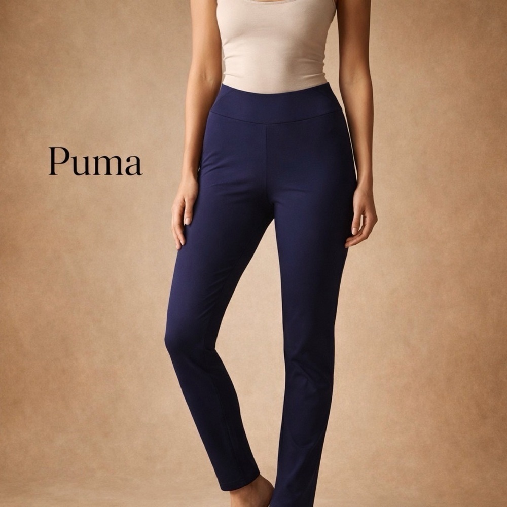 Puma Navy High-Waisted Performance Women's Golf Pants Size Large